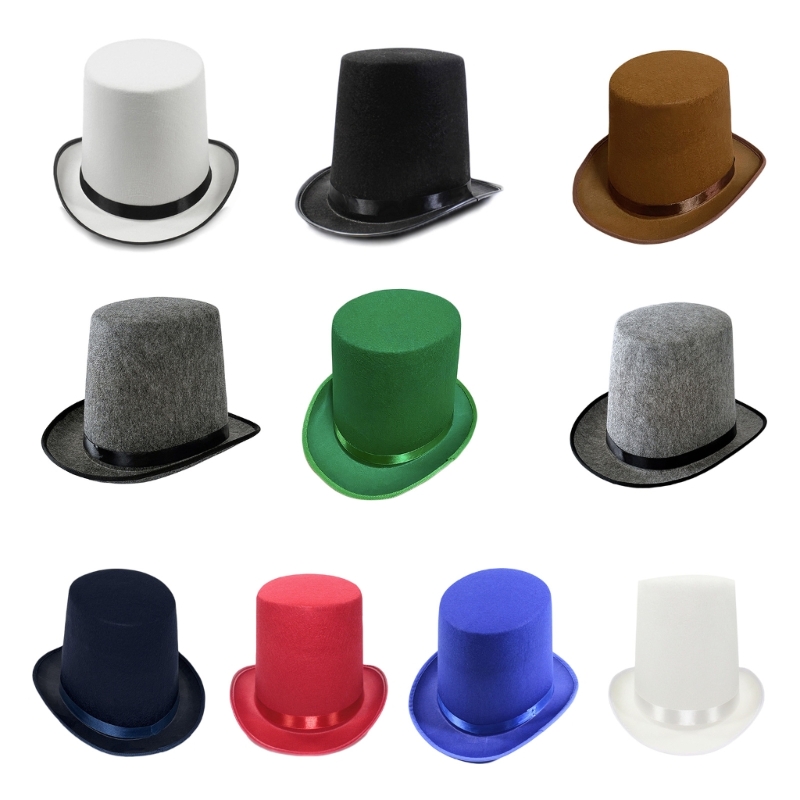 Fedora Hat Wool - Vintage Fedora Top Hat Solid Color