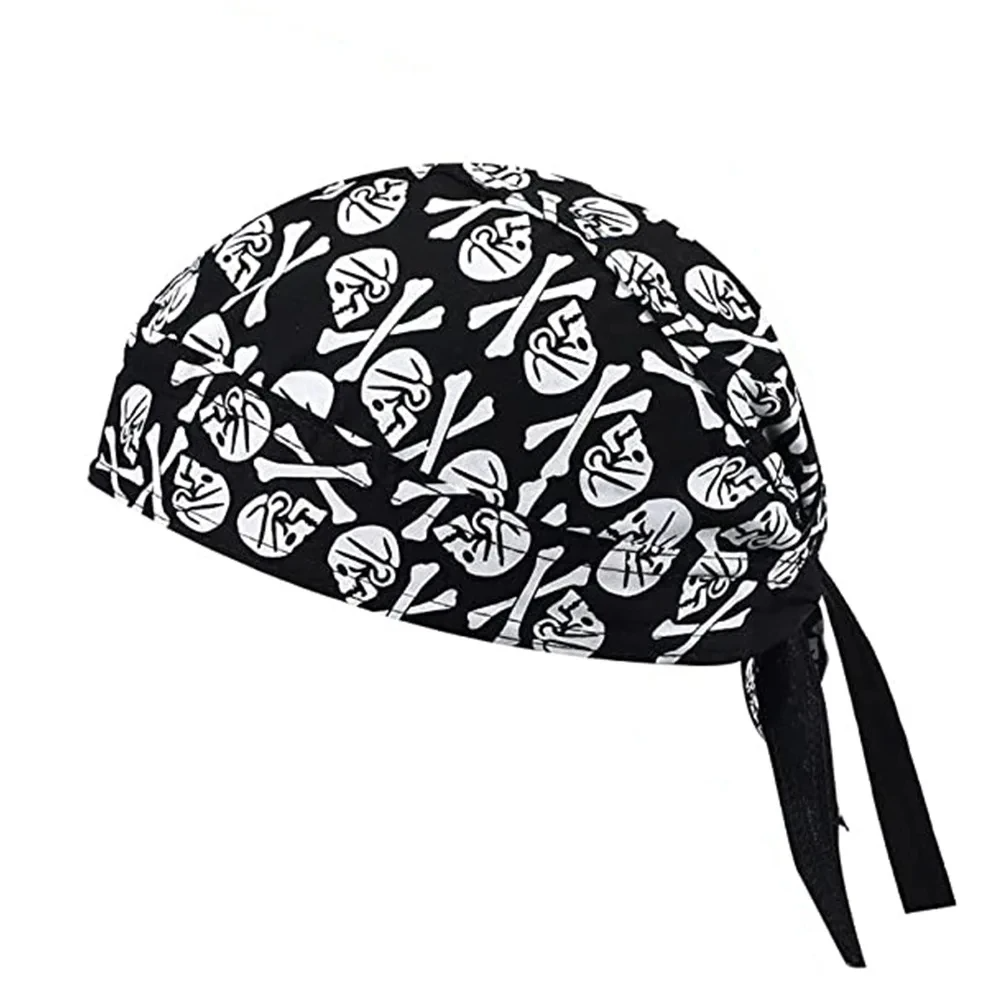 Skull Cap Helmet Liner - 1pc Cycling Skull Pirate Cap Hat