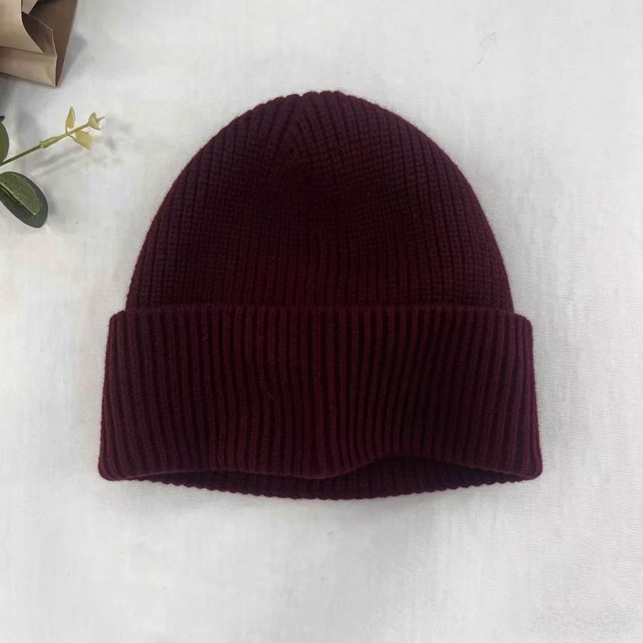 Navy Blue Ribbed Knit Thermal  - Beanie Cuffed Knit 리뷰 및 가격