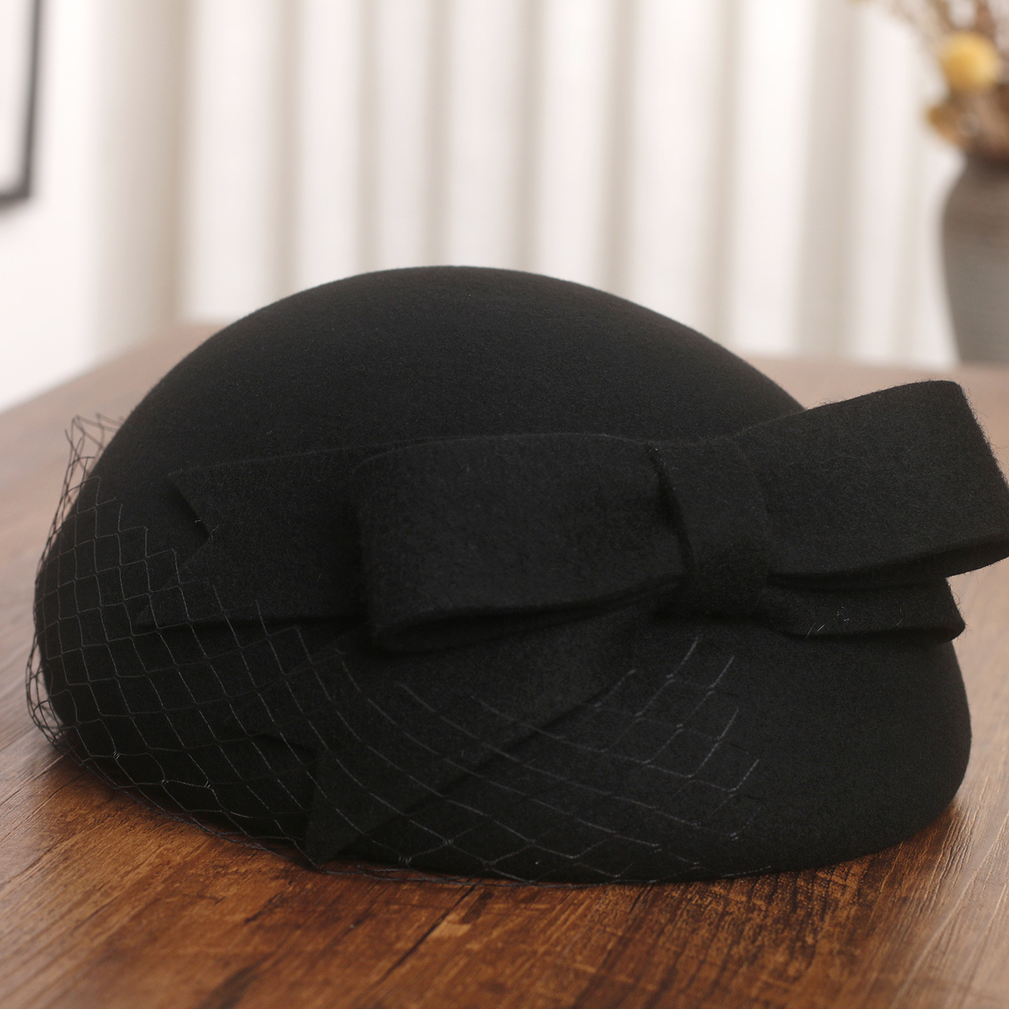 French Elegant Mesh-Bow Wool B - Beret French Wool 리뷰 및 가격