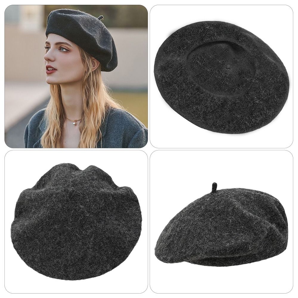 Berets Hat Autumn Winter Warm  - Beret French Wool 리뷰 및 가격