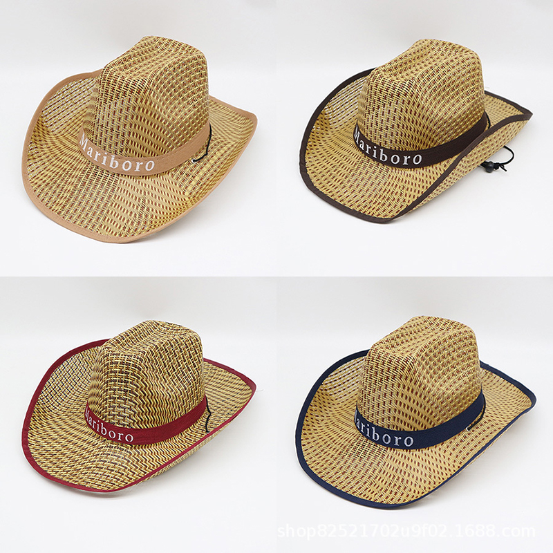 Men Retro Western Cowboy Summe - Cowboy Hat Straw 리뷰 및 가격