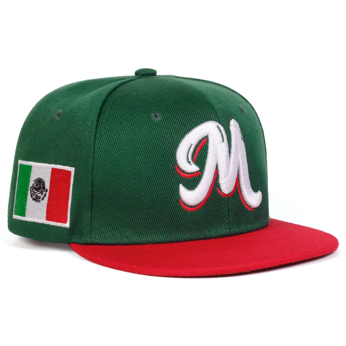 M Letter Embroidered Snapback  - Snapback Hat Flat 리뷰 및 가격