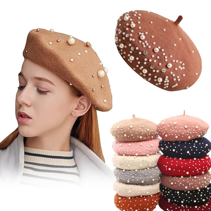 2024 Winter Wool Beret with Rh - Beret French Wool 리뷰 및 가격