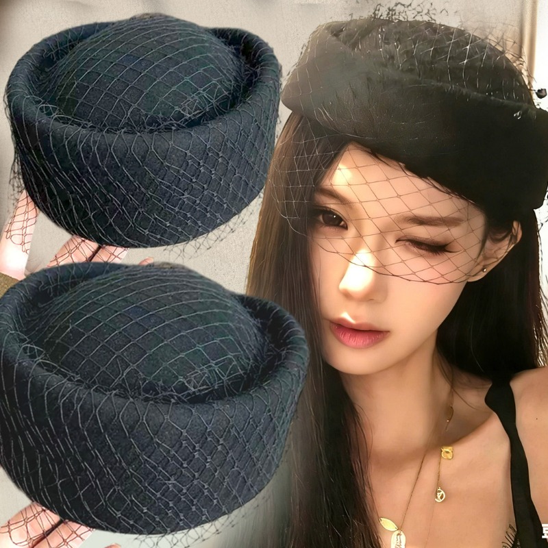 Fashion Mesh Flat Top Beret Ha - Beret French Wool 리뷰 및 가격