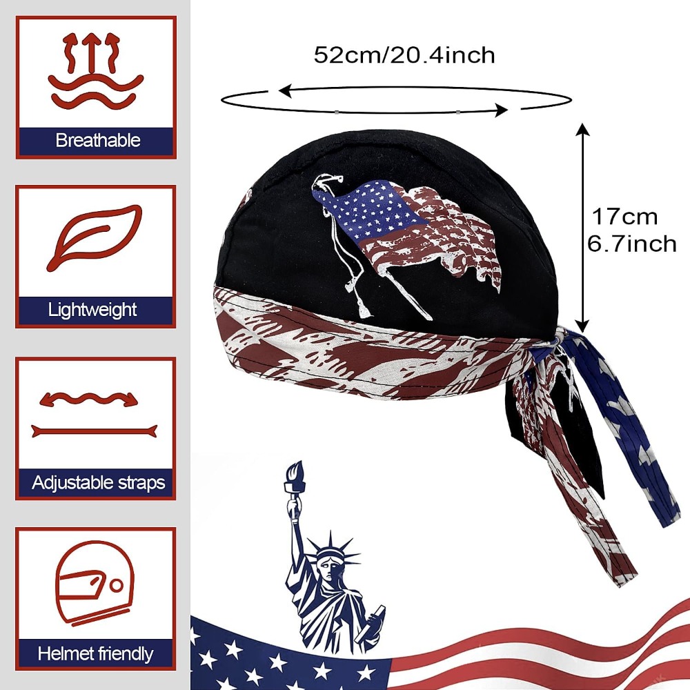 3 Pack Doo Rags for Men, Skull - Skull Cap Helmet Liner 리뷰 및 가격