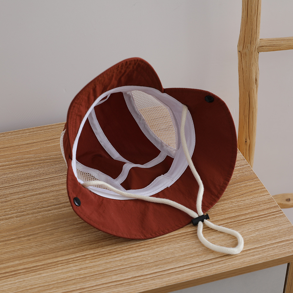 Letter Embroidered Baby Sun Ha - Bucket Hat Cotton 리뷰 및 가격