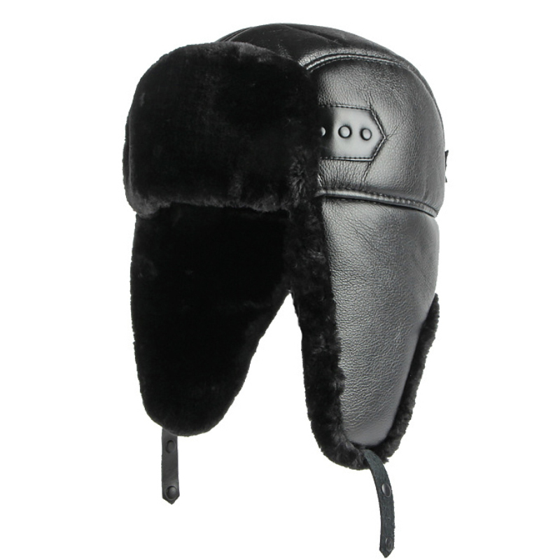 HT4002 New PU Leather Russian  - Trapper Hat Ear Flap 리뷰 및 가격
