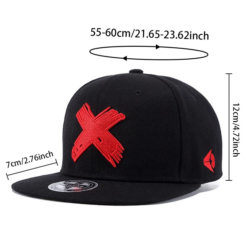 Letter X 3D Embroidered Flat-B - Snapback Hat Flat 리뷰 및 가격