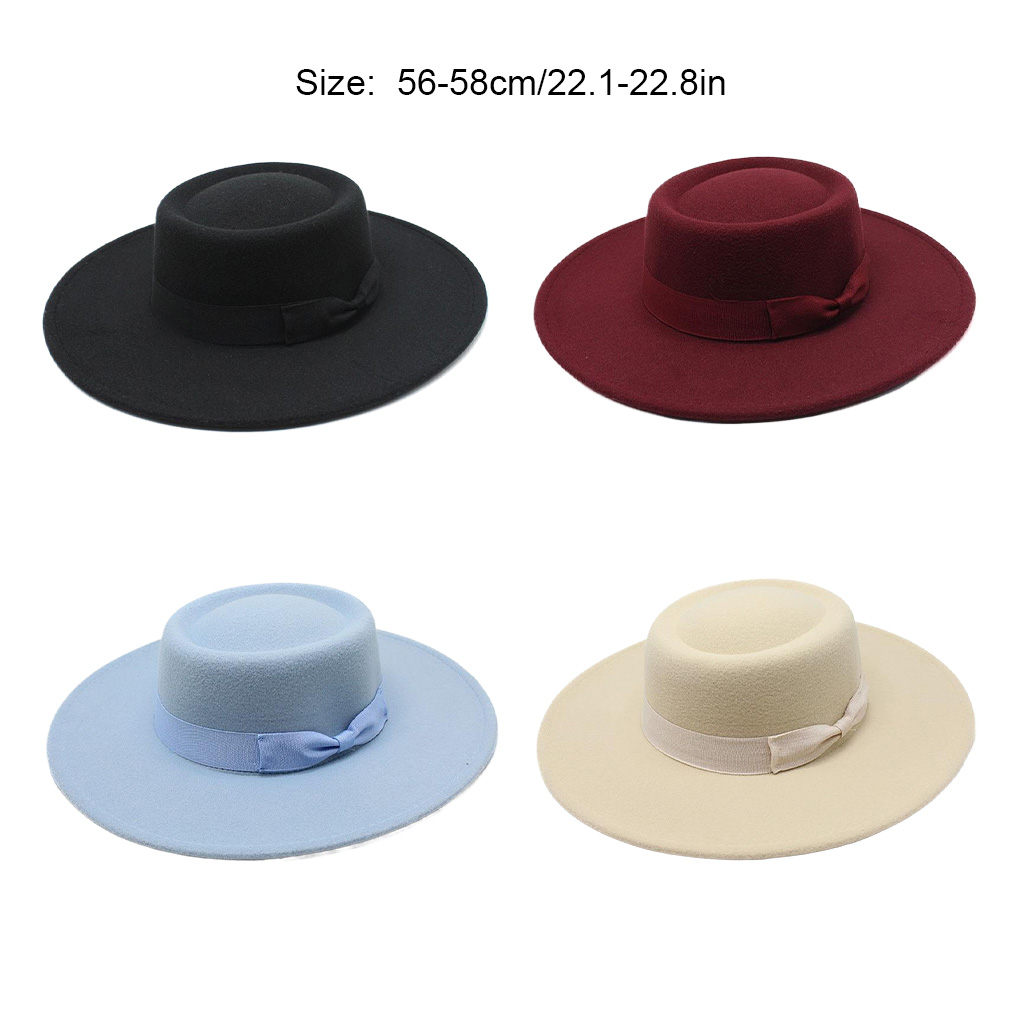 French Ladies Fedoras Top Bow  - Fedora Hat Wool 리뷰 및 가격