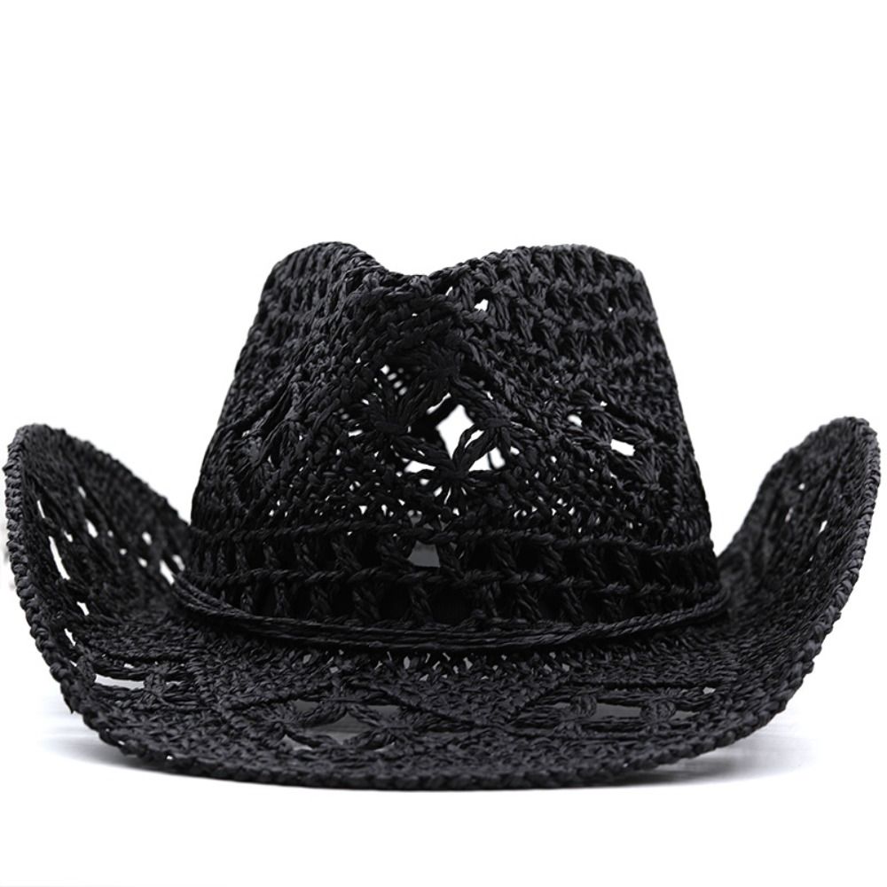 Vintage Wide Brim Hollow Straw - Cowboy Hat Straw 리뷰 및 가격