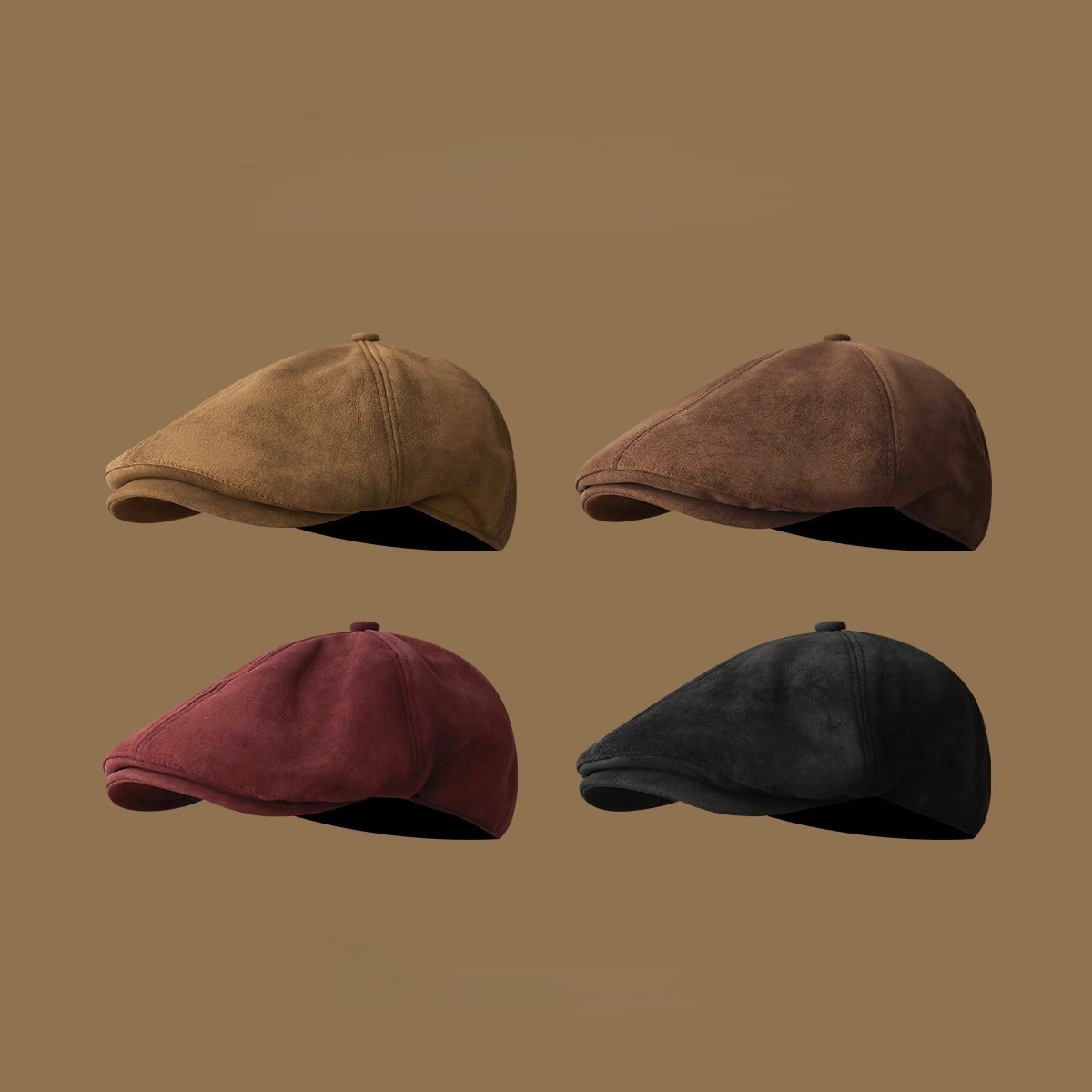 Vintage Suede Newsboy Cap Men  - Newsboy Cap Ivy 리뷰 및 가격