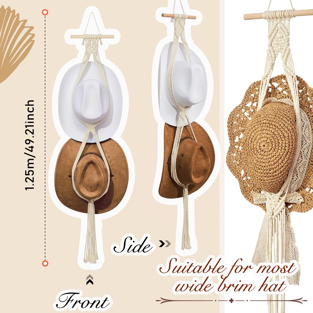 Bohemian Macrame Hat Hanger Ha - Sun Hat Wide Brim 리뷰 및 가격