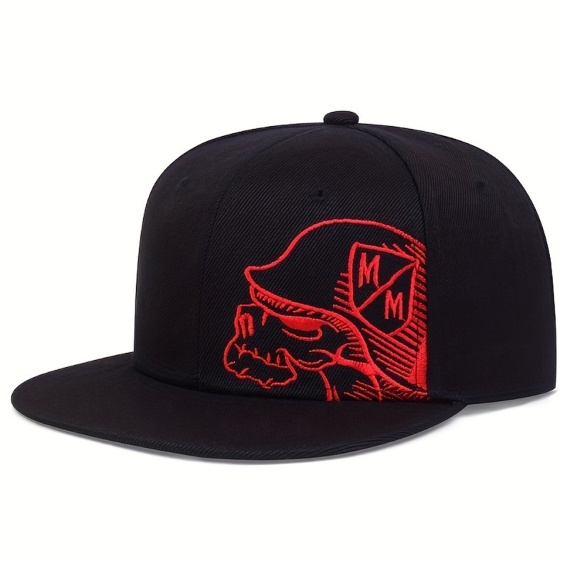 Unisex Skeleton Embroidery Bas - Snapback Hat Flat 리뷰 및 가격