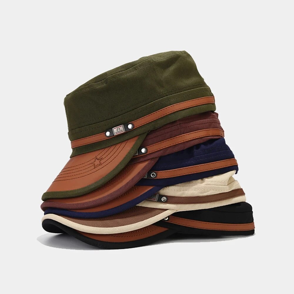 Casual Cadet Hat Man Flat Top  - Dad Hat Cotton 리뷰 및 가격