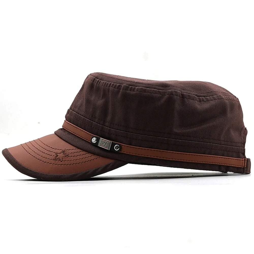 Casual Cadet Hat Man Flat Top  - Dad Hat Cotton 리뷰 및 가격