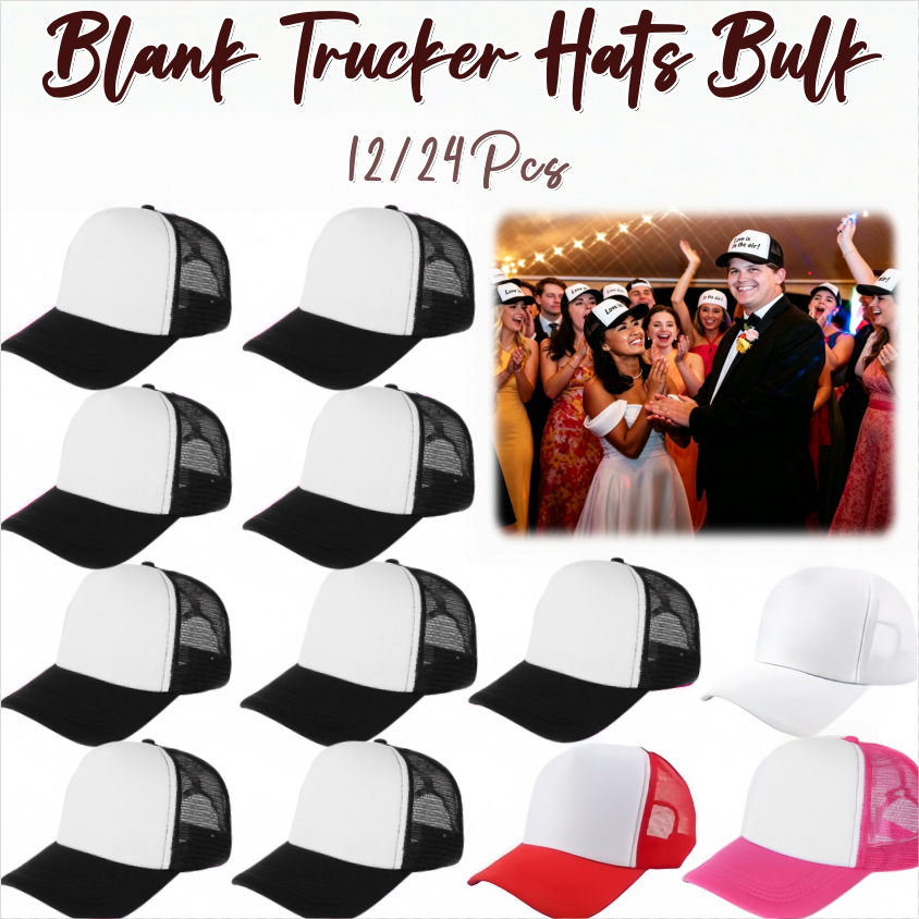 12-24Pcs Blank Trucker Hats Bu - Trucker Cap Mesh 리뷰 및 가격