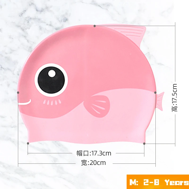 Cartoon Cute Fish Shark Silico - Swim Hat Silicone 리뷰 및 가격