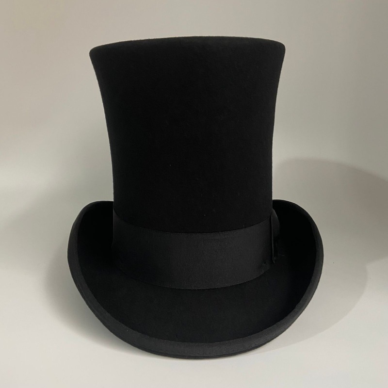 Black Wool Felt Top Hat Men's  - Fedora Hat Wool 리뷰 및 가격