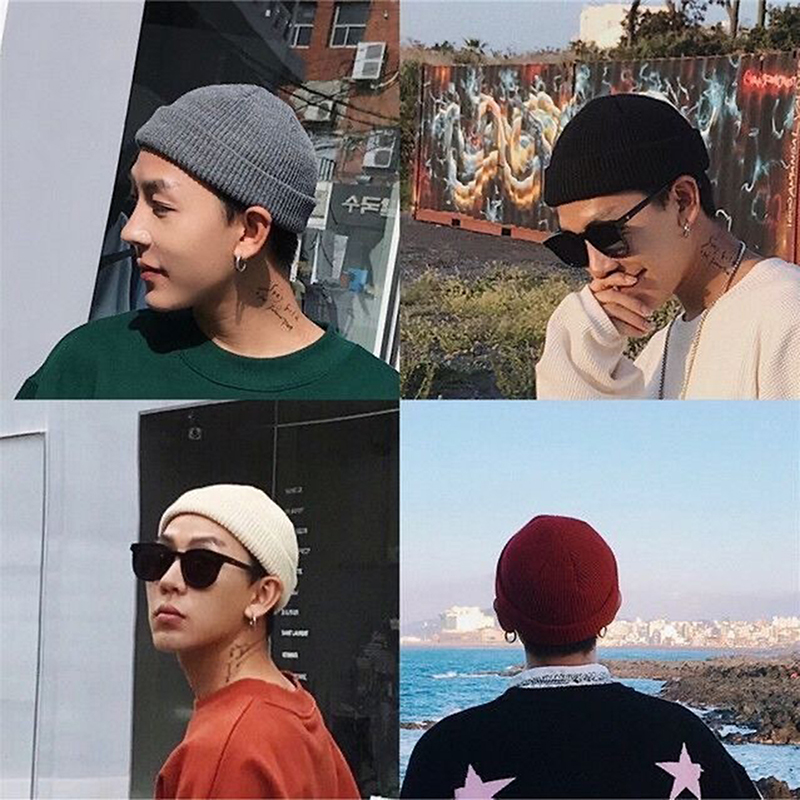 1Pcs Winter Warm Unisex Wool B - Beanie Cuffed Knit 리뷰 및 가격