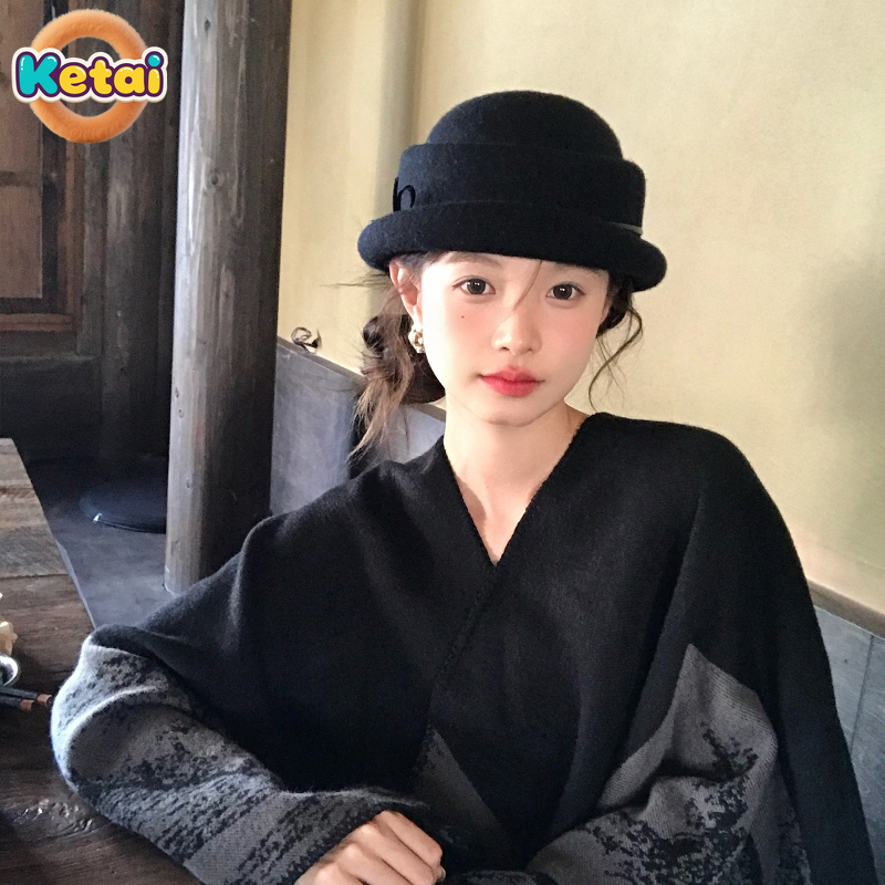 Black Wool Top Hat Beret Women - Beret French Wool 리뷰 및 가격