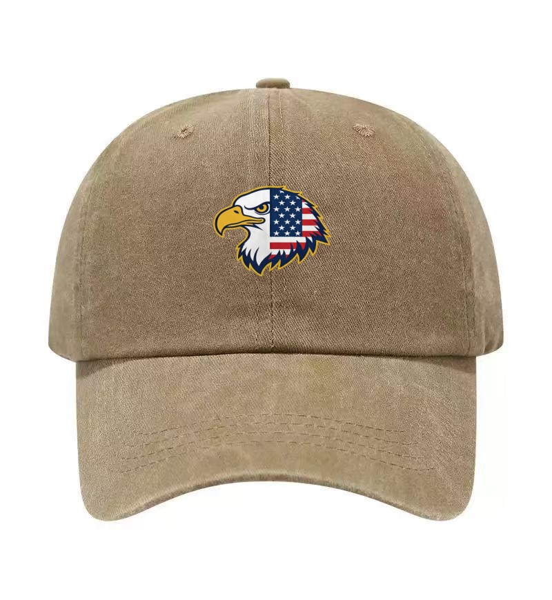 USA Bald Eagle Printed Washed  - Golf Cap Dad 리뷰 및 가격