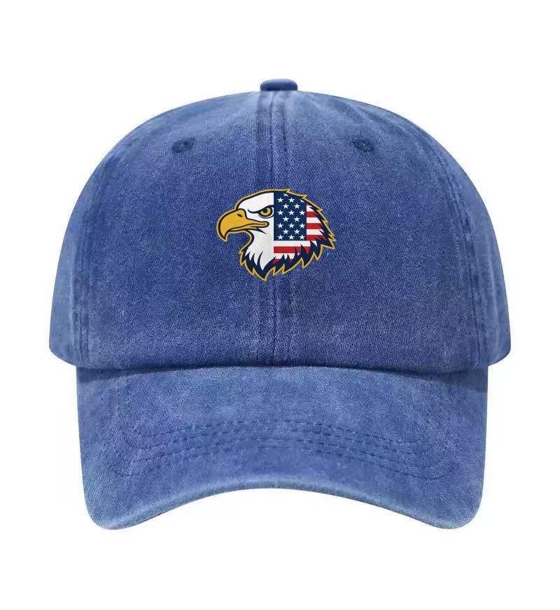 USA Bald Eagle Printed Washed  - Golf Cap Dad 리뷰 및 가격