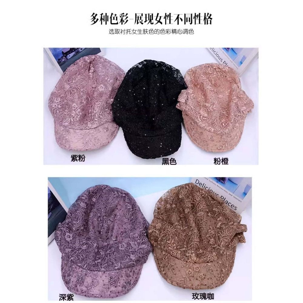 Hollow Out Flower Beanie Cap B - Baseball Cap Structured 리뷰 및 가격