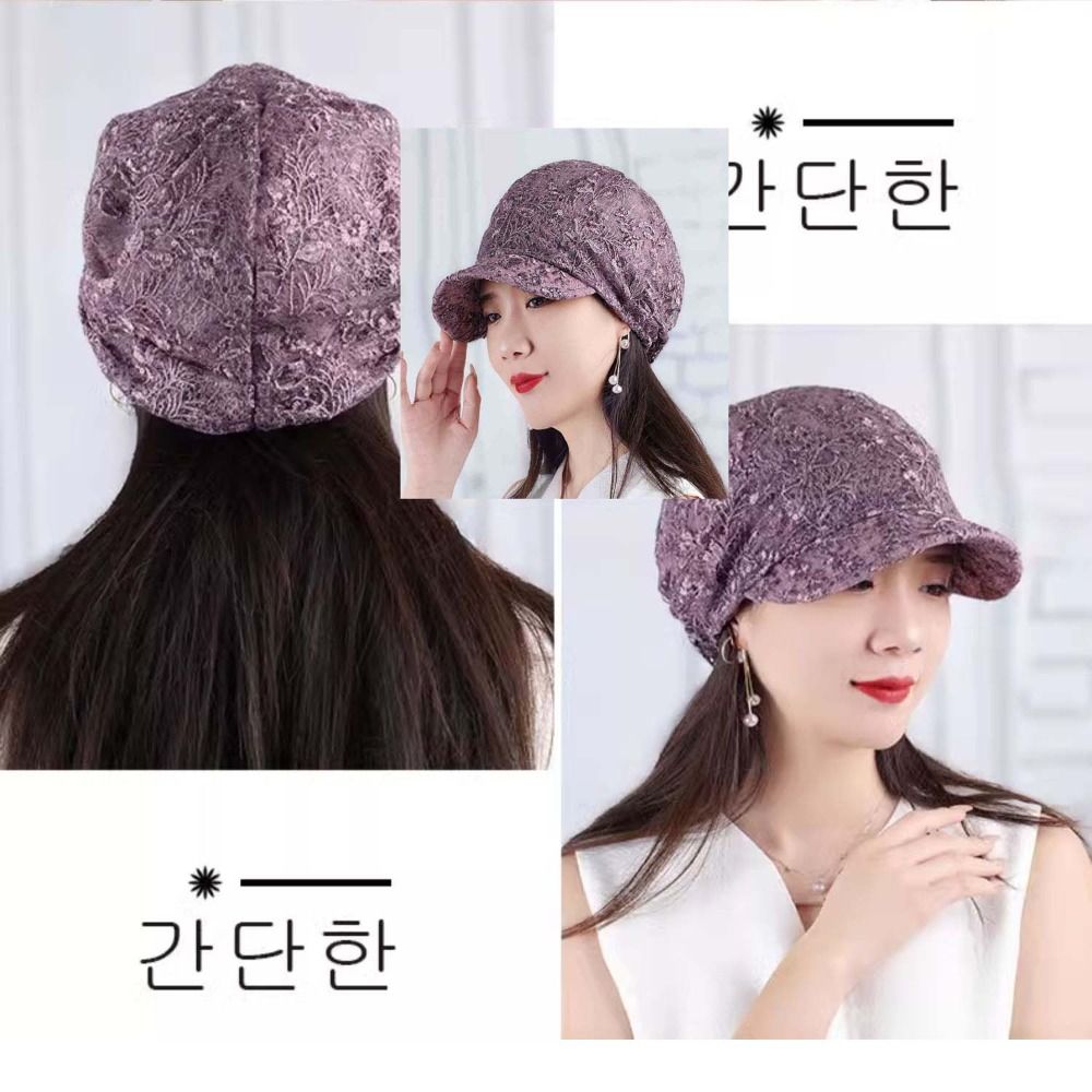 Hollow Out Flower Beanie Cap B - Baseball Cap Structured 리뷰 및 가격