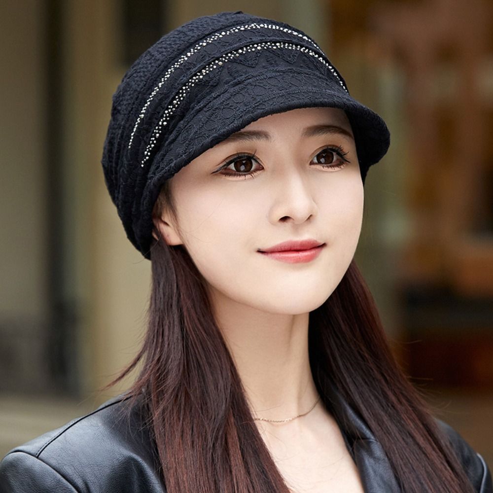 Hollow Out Flower Beanie Cap B - Baseball Cap Structured 리뷰 및 가격